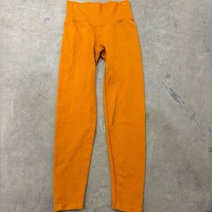 Victoria Secret Pink Contour XS Leggings Orange‎ Athletic Compression Seamless